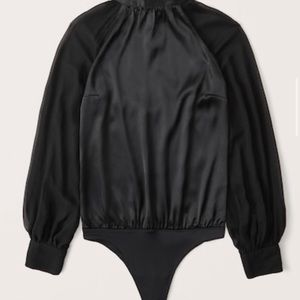 Abercrombie & Fitch Medium Black Long Sleeve Bodysuit